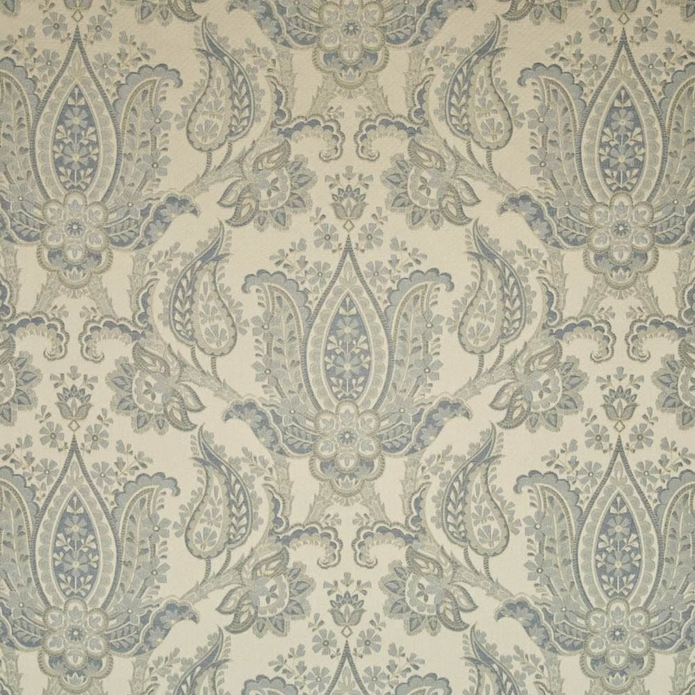 Dalton Paisley Glacier by Kasmir Fabric 1398 75% Polyester
25% Rayon
 CHINA 21,000 Wyzenbeek Double Rubs </p><p>Repeat: Horizontal: 28 4/8 inches and Vertical: 20 6/8 inches 54 - Fabric Carolina -