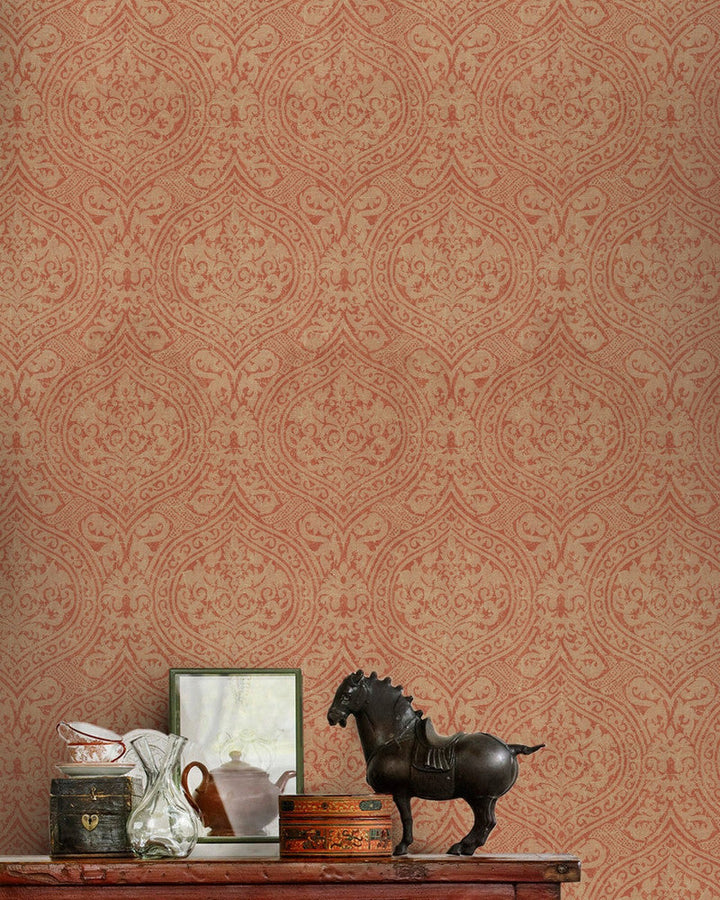 Damask Premium Wallpare by Mind the Gap Designer Wallpaper WALLPAPER DESIGNER COLLECTION Non-woven Made in Europe Paste the wall 3 rolls x 20.5 x 3.25 yards - Swanky Fabrics -