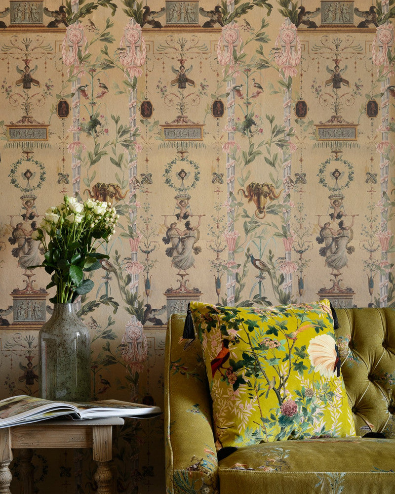 Dancing Graces Wallpaper by Mind the Gap Designer Wallpaper THE WALLPAPER COMPENDIUM 1 Textured Matte Made in Europe Paste the wall 3 rolls x 20.5 x 3.25 yards - Swanky Fabrics -