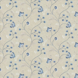Dandy Floral Cornflower by Kasmir Fabric