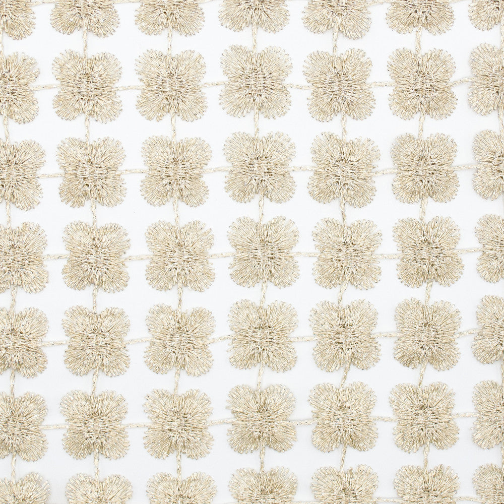 Daphne Cream by Europatex Designer Fabric Daphne & Twinkle 100% Polyester 01.00" H, 01.00" V 110.00 inches - Swanky Fabrics -