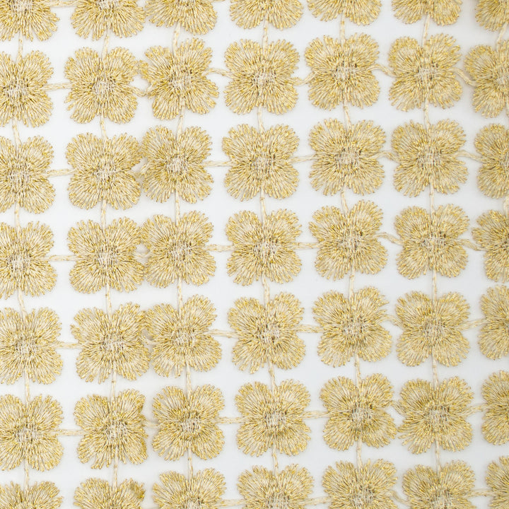 Daphne Gold by Europatex Fabric Daphne & Twinkle 100% Polyester 01.00" H, 01.00" V 110.00 inches - Fabric Carolina -