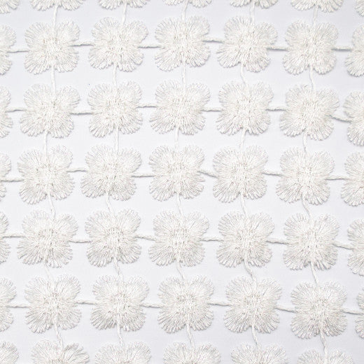 Daphne - Pure White by Europatex Designer Fabric Daphne 100% Polyester China See Sample Horizontal: N/A and Vertical: N/A 110.00 inches  - Swanky Fabrics -