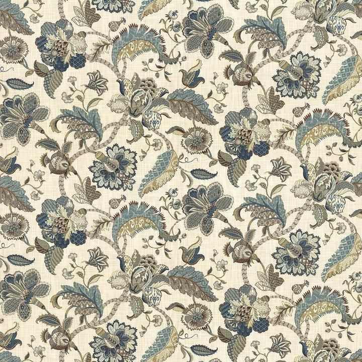 Darby Hill French Blue by Kasmir Fabric 5081 100% Cotton USA 15,000 Wyzenbeek Double Rubs H: 54 inches, V:27 inches 54 - Fabric Carolina - Kasmir