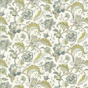 Darby Hill Peacock by Kasmir Fabric 5082 100% Cotton USA 15,000 Wyzenbeek Double Rubs H: 54 inches, V: 27 inches 54 - Fabric Carolina - Kasmir