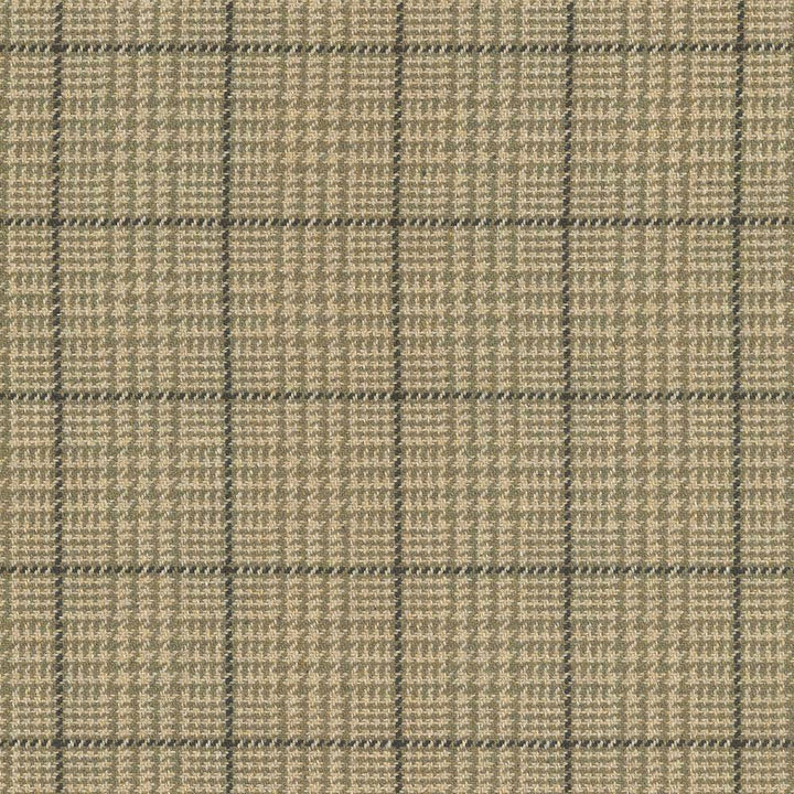 Dashing Plaid Khaki by Kasmir Fabric 5066 75% Cotton 25% Acrylic USA 15,000 Wyzenbeek Double Rubs H: 2 inches, V:2 inches 54 - 58 - Fabric Carolina - Kasmir