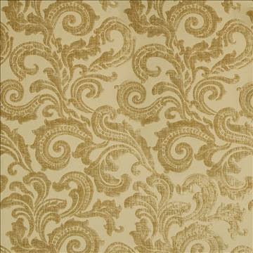 Davenport Scroll Butter by Kasmir Fabric 1397 100% Polyester CHINA Not Tested H: 14 1/8 inches, V: 25 2/8 inches 55 - 56 - Fabric Carolina - Kasmir