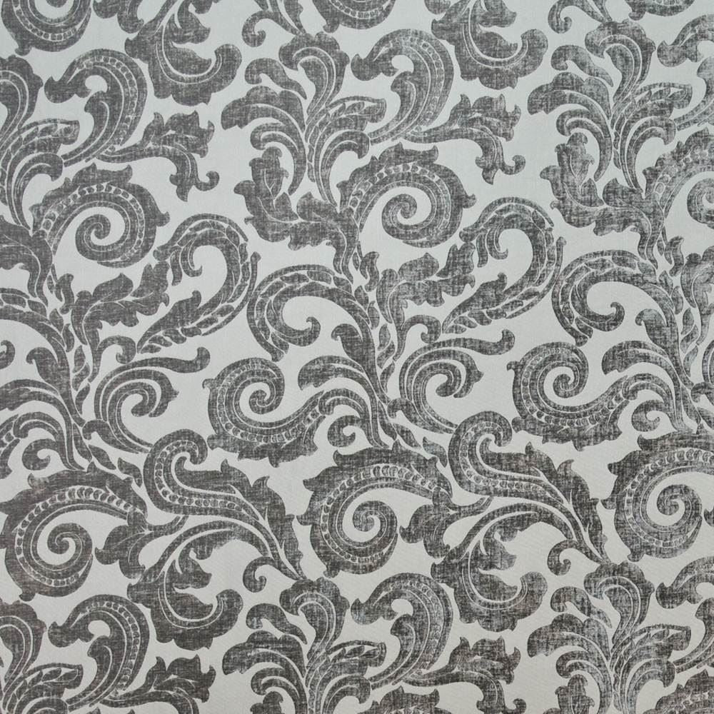 Davenport Scroll Platinum by Kasmir Fabric 1396 100% Polyester
 CHINA </p><p>Repeat: Horizontal: 14 1/8 inches and Vertical: 25 2/8 inches 55 - 56 - Fabric Carolina -