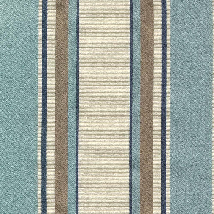 Delano Stripe Lagoon by Kasmir Fabric 1421 61% Cotton 39% Polyester INDIA 30,000 Wyzenbeek Double Rubs H: 3 7/8 inches, V:N/A 54 - 55 - Fabric Carolina - Kasmir