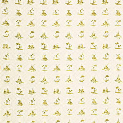 DELFTWARE TOILE.OLIVE Delftware Toile Olive by Fired Earth Fabric Botanist & Ecologist Cotton 100% United Kingdom Light Horizontal: See Sample and Vertical: 19.306 inches 55.16 inches - Fabric Carolina -