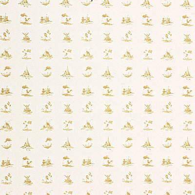 DELFTWARE TOILE.SAND Delftware Toile Sand by Fired Earth Fabric Botanist & Ecologist Cotton 100% United Kingdom Light Horizontal: See Sample and Vertical: 19.306 inches 55.16 inches - Fabric Carolina -