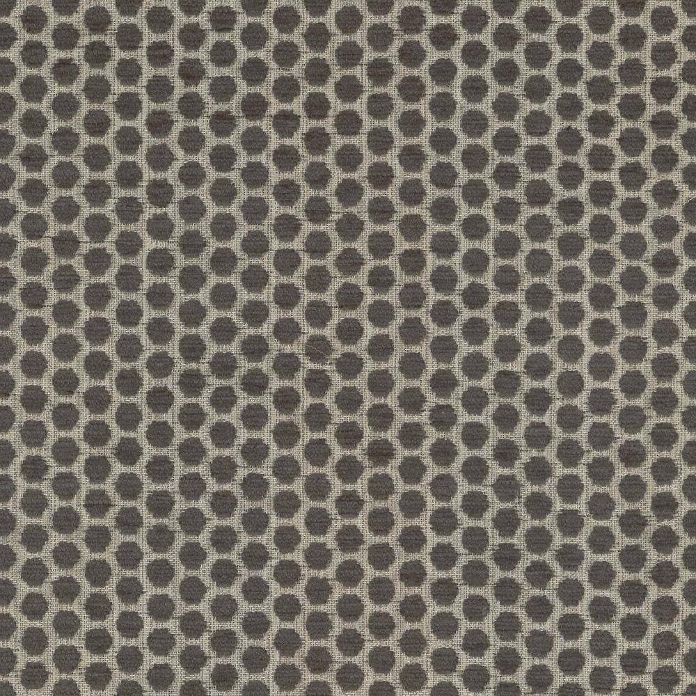 Delightful Dots Charcoal by Kasmir Fabric 1438 42% Acrylic 33% Polyester 25% Cotton TURKEY 31,000 Martindale Cycles H: 1 inches, V:5/8 inches 54 - Fabric Carolina - Kasmir