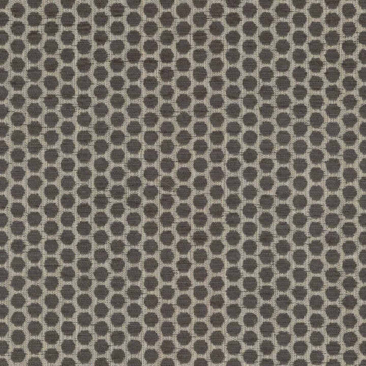 Delightful Dots Charcoal by Kasmir Fabric 1438 42% Acrylic 33% Polyester 25% Cotton TURKEY 31,000 Martindale Cycles H: 1 inches, V:5/8 inches 54 - Fabric Carolina - Kasmir