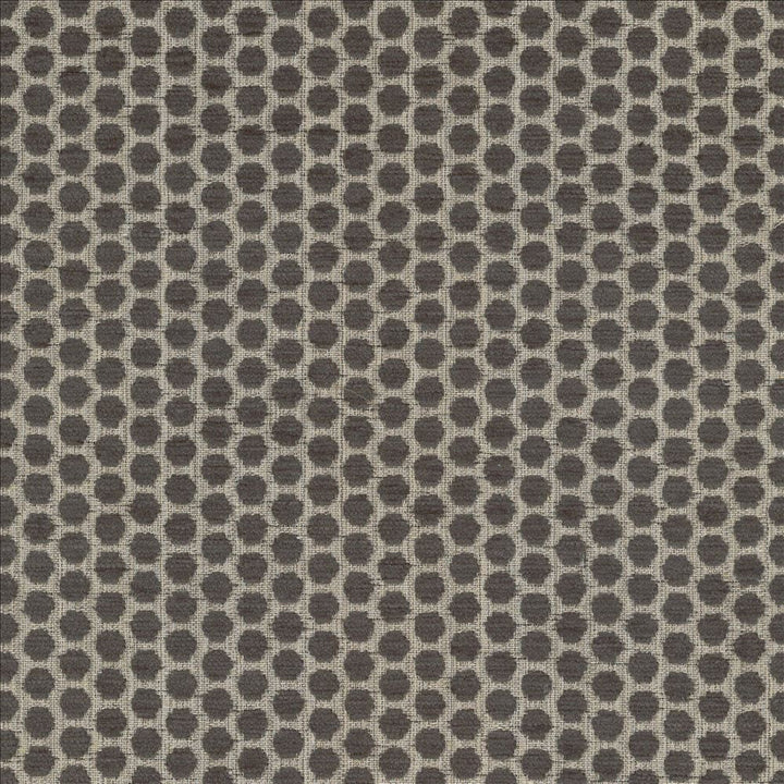 Delightful Dots Charcoal by Kasmir Fabric 1438 42% Acrylic 33% Polyester 25% Cotton TURKEY 31,000 Martindale Cycles Horizontal: 1 inches and Vertical: 5/8 inches 54 - Fabric Carolina -