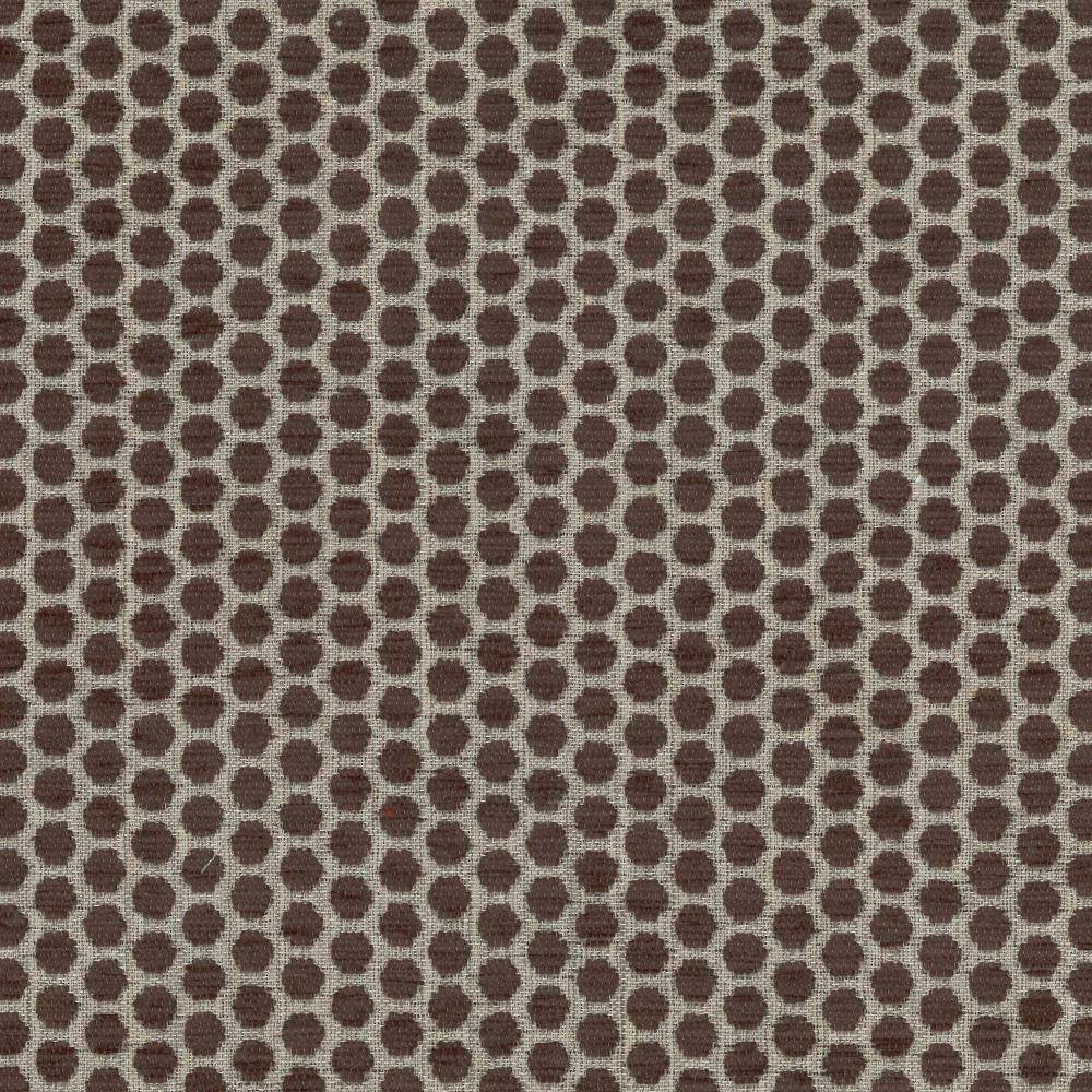 Delightful Dots Coffee by Kasmir Fabric 1438 42% Acrylic 33% Polyester 25% Cotton TURKEY 31,000 Martindale Cycles H: 1 inches, V:5/8 inches 54 - Fabric Carolina - Kasmir