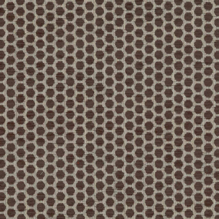 Delightful Dots Coffee by Kasmir Fabric 1438 42% Acrylic 33% Polyester 25% Cotton TURKEY 31,000 Martindale Cycles H: 1 inches, V:5/8 inches 54 - Fabric Carolina - Kasmir