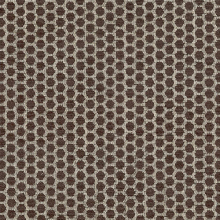 Delightful Dots Coffee by Kasmir Fabric 1438 42% Acrylic 33% Polyester 25% Cotton TURKEY 31,000 Martindale Cycles Horizontal: 1 inches and Vertical: 5/8 inches 54 - Fabric Carolina -