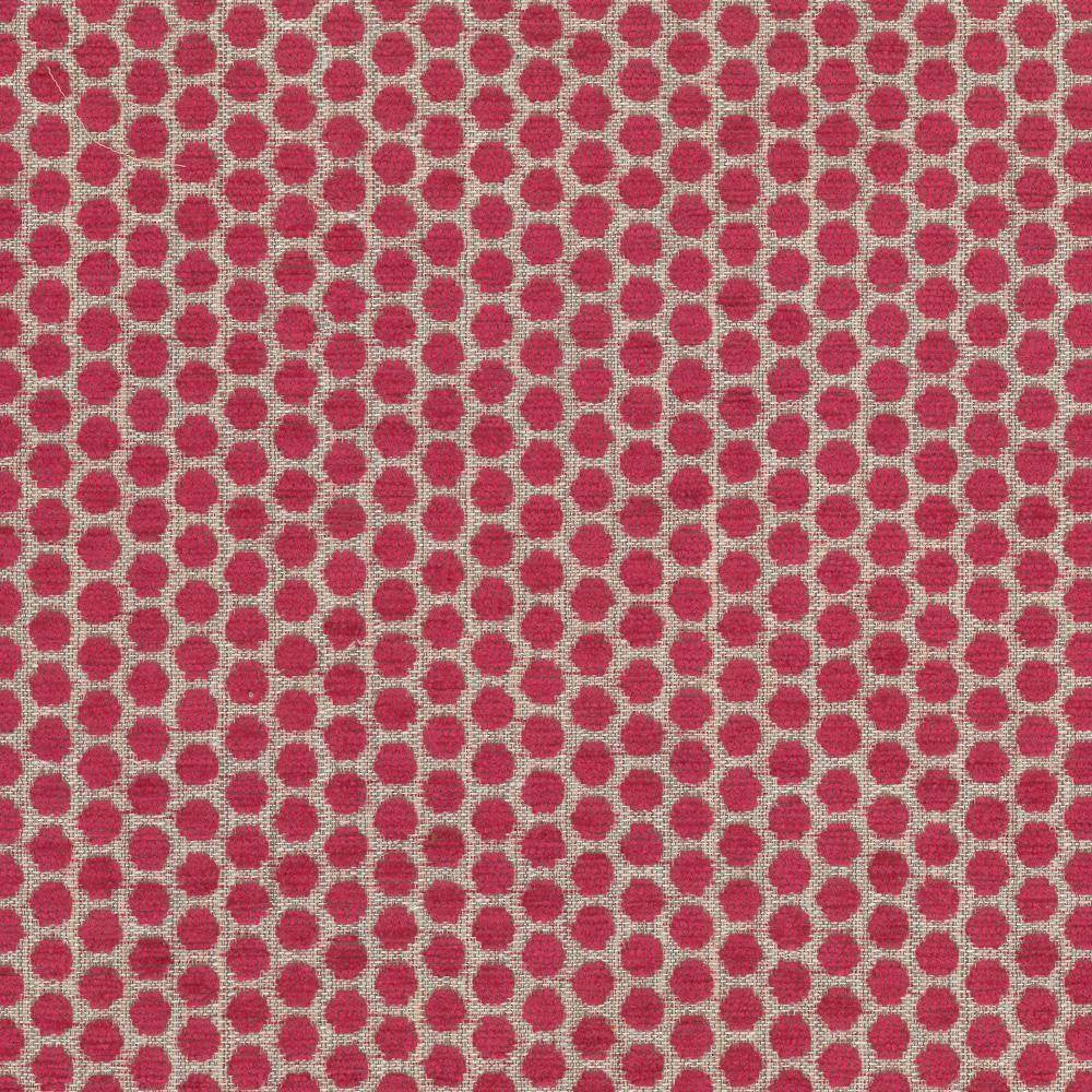 Delightful Dots Fuchsia by Kasmir Fabric 1440 42% Acrylic 33% Polyester 25% Cotton TURKEY 31,000 Martindale Cycles H: 1 inches, V:5/8 inches 54 - Fabric Carolina - Kasmir