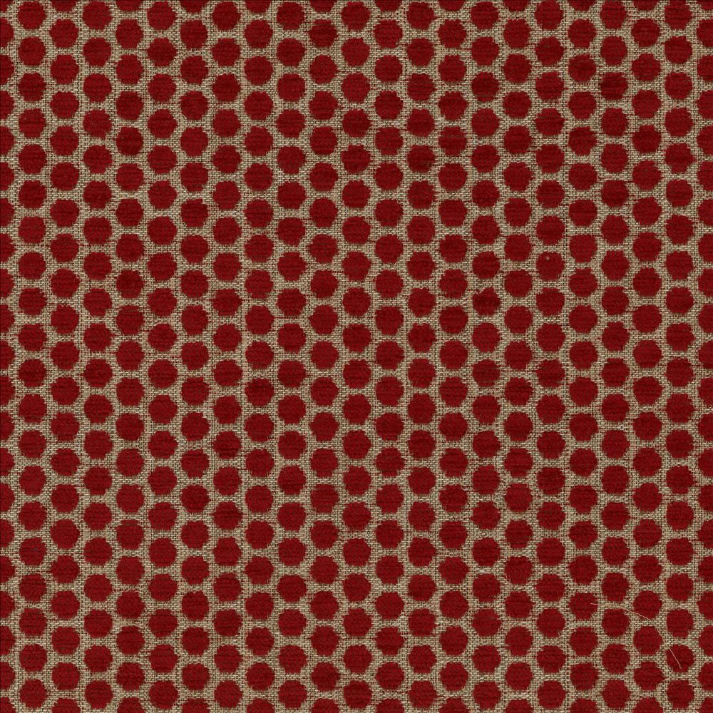 Delightful Dots Lipstick by Kasmir Fabric 1440 42% Acrylic 33% Polyester 25% Cotton TURKEY 31,000 Martindale Cycles Horizontal: 1 inches and Vertical: 5/8 inches 54 - Fabric Carolina -