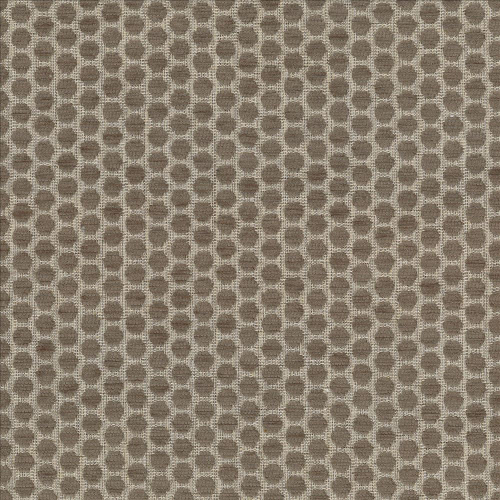 Delightful Dots Truffle by Kasmir Fabric 1438 42% Acrylic
33% Polyester
25% Cotton
 TURKEY 31,000 Martindale Cycles Horizontal: 1 inches and Vertical: 5/8 inches 54 - Fabric Carolina -