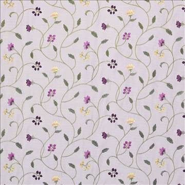 Delightful Pansy by Kasmir Fabric 1402 100% Polyester INDIA 30,000 Wyzenbeek Double Rubs H: 12 7/8 inches, V: 9 3/8 inches 51 - Fabric Carolina - Kasmir