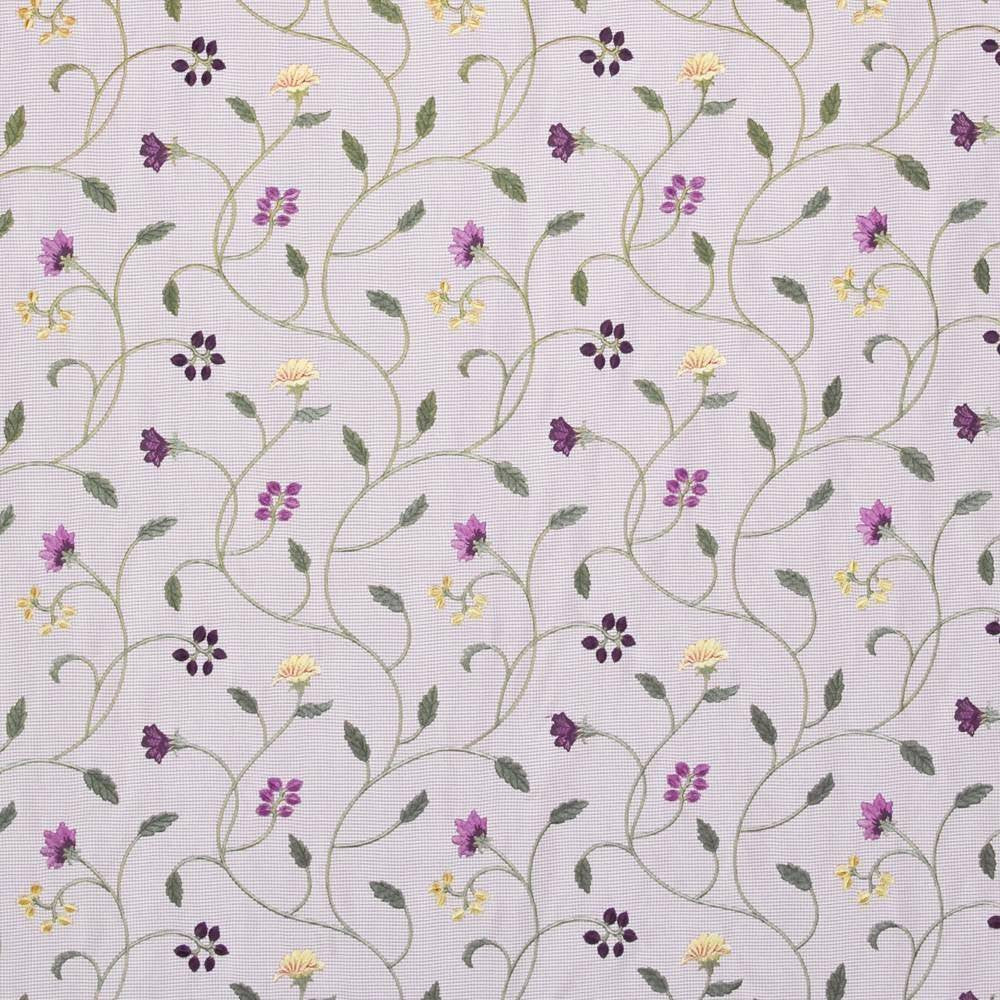 Delightful Pansy by Kasmir Fabric 1402 100% Polyester INDIA 30,000 Wyzenbeek Double Rubs H: 12 7/8 inches, V:9 3/8 inches 51 - Fabric Carolina - Kasmir
