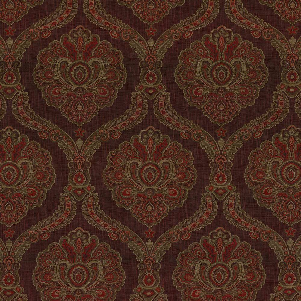 Deloche Brick by Kasmir Fabric 8003 75% Polyester 25% Viscose CHINA 30,000 Wyzenbeek Double Rubs H: 14 4/8 inches, V:22 4/8 inches 54 - 56 - Fabric Carolina - Kasmir