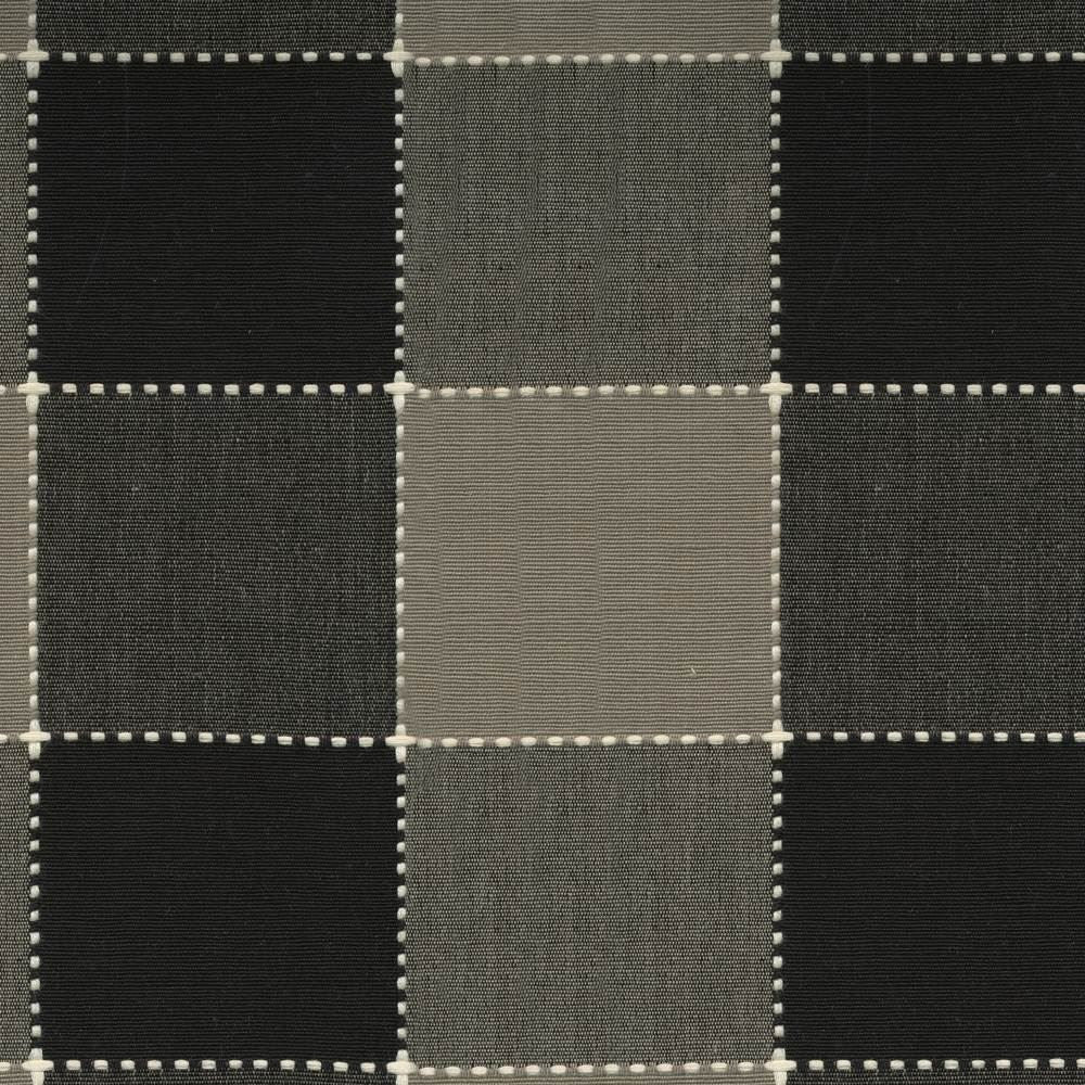 Deloche Check Charcoal by Kasmir Fabric 1399 100% Cotton
 INDIA 6,000 Wyzenbeek Double Rubs Horizontal: 6 inches and Vertical: 6 inches 54 - Fabric Carolina -