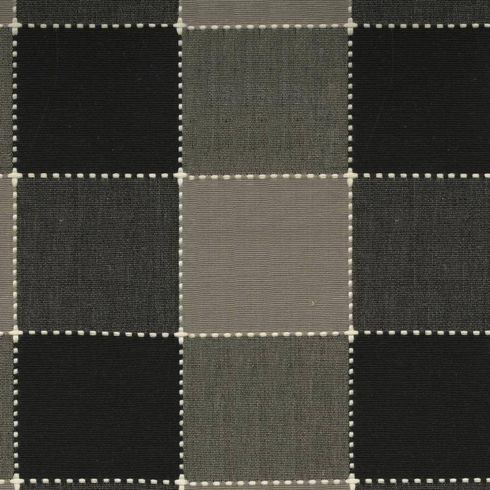 Deloche Check Charcoal by Kasmir Fabric 1399 100% Cotton INDIA 6,000 Wyzenbeek Double Rubs H: 6 inches, V:6 inches 54 - Fabric Carolina - Kasmir