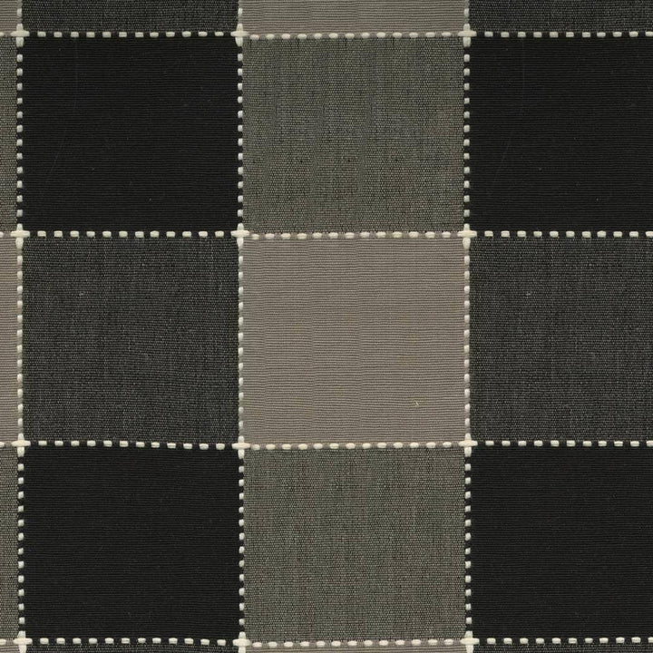 Deloche Check Charcoal by Kasmir Fabric 1399 100% Cotton INDIA 6,000 Wyzenbeek Double Rubs H: 6 inches, V:6 inches 54 - Fabric Carolina - Kasmir