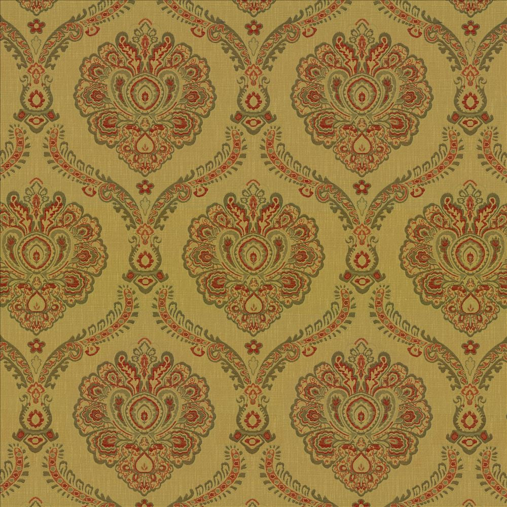 Deloche Golden by Kasmir Fabric 8003 75% Polyester 25% Viscose CHINA 30,000 Wyzenbeek Double Rubs Horizontal: 14 4/8 inches and Vertical: 22 4/8 inches 54 - 56 - Fabric Carolina -