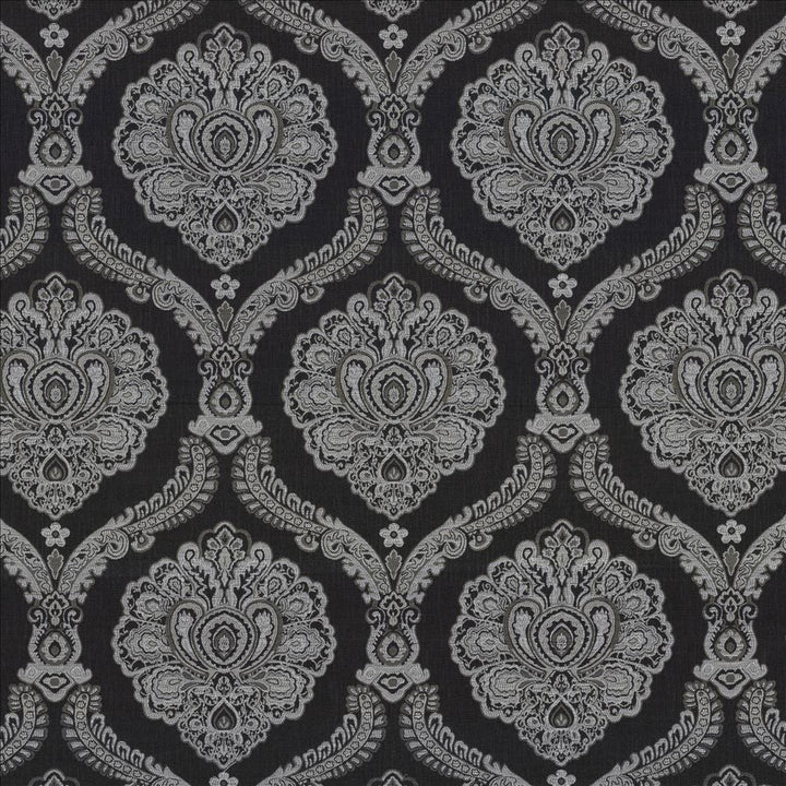 Deloche Onyx by Kasmir Fabric 8003 75% Polyester
25% Viscose
 CHINA </p><p>Repeat: Horizontal: 14 4/8 inches and Vertical: 22 4/8 inches 54 - 56 - Fabric Carolina -