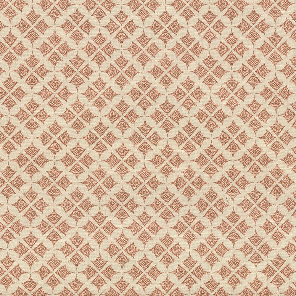 Devi Persimmon by Kasmir Fabric 5087 92% Polyester
8% Cotton
 CHINA </p><p>Repeat: Horizontal: 5 3/8 inches and Vertical: 5 inches 54 - Fabric Carolina -