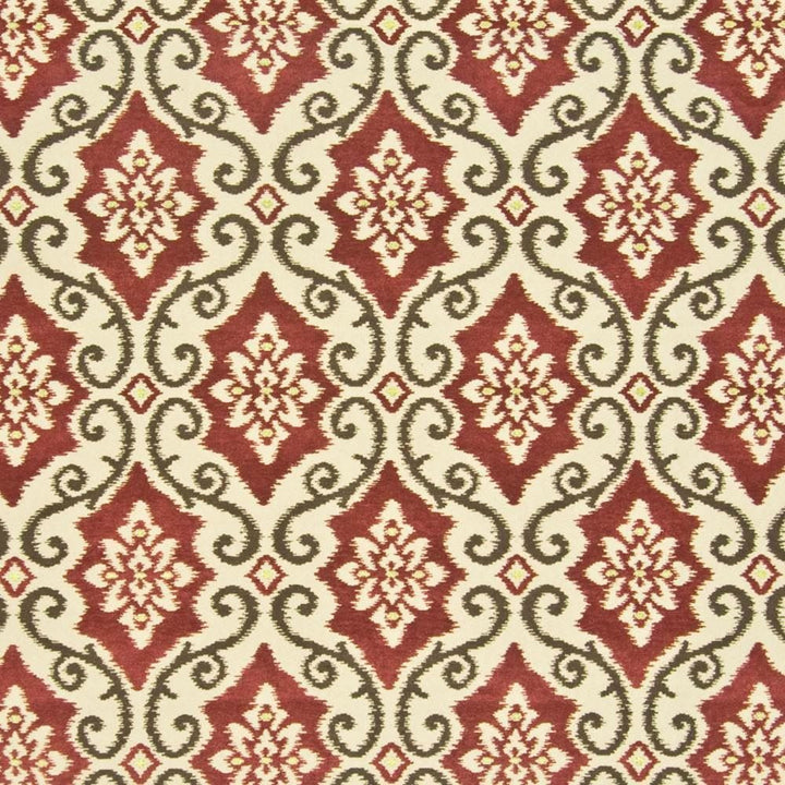 Deville Scroll Cinnamon by Kasmir Fabric 1389 59% Polyester
41% Rayon
 CHINA 12,000 Wyzenbeek Double Rubs Horizontal: 9 6/8 inches and Vertical: 14 inches 57 - Fabric Carolina -