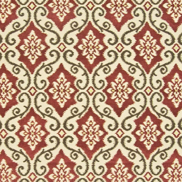 Deville Scroll Cinnamon by Kasmir Fabric 1389 59% Polyester 41% Rayon CHINA 12,000 Wyzenbeek Double Rubs H: 9 6/8 inches, V:14 inches 57 - Fabric Carolina - Kasmir