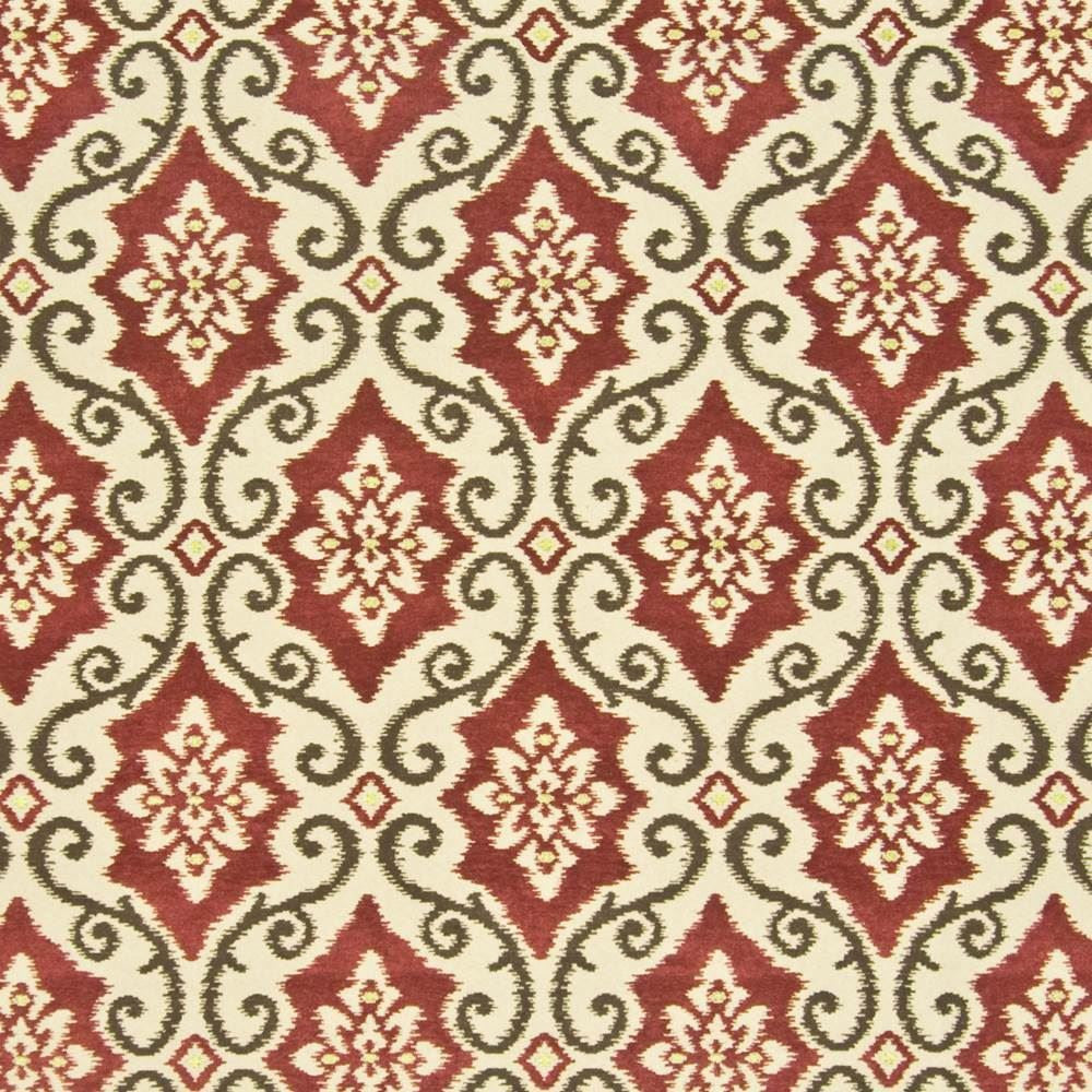 Deville Scroll Cinnamon by Kasmir Fabric 1389 59% Polyester
41% Rayon
 CHINA </p><p>Repeat: Horizontal: 9 6/8 inches and Vertical: 14 inches 57 - Fabric Carolina -