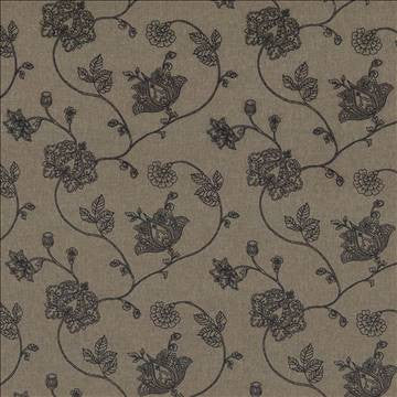Devon Garden Granite by Kasmir Fabric 1433 57% Polyester 28% Cotton 15% Linen Embroidery Contents 100% Cotton INDIA Not Tested H: 17 2/8 inches, V: 12 4/8 inches 51 - 56 - Fabric Carolina - Kasmir