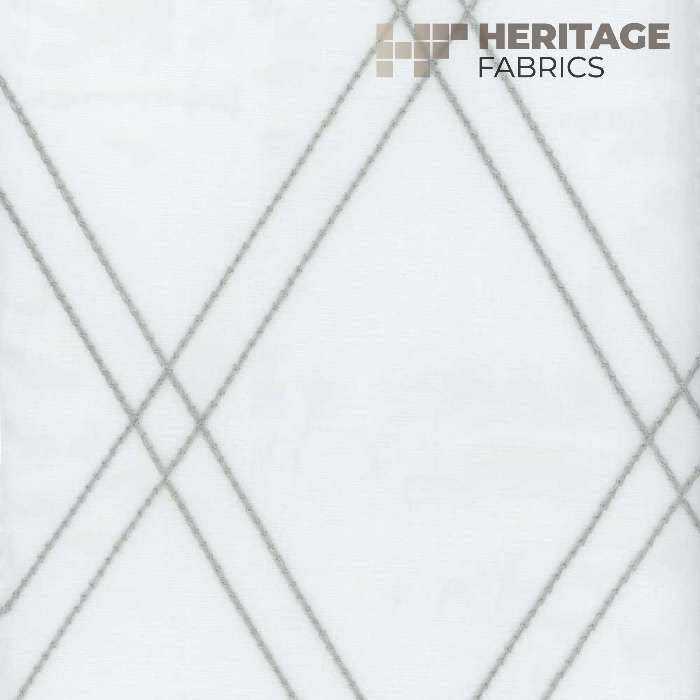 Devon Fog by Heritage Designer Fabric - 100% Polyester Turkey Horizontal: 6.75" and Vertical: 9.5" 54" - Swanky Fabrics -