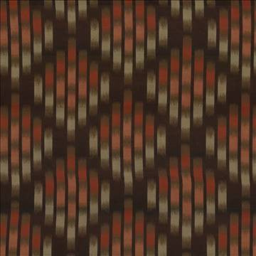 Dewberry Ikat Chocolate by Kasmir Fabric 1418 100% Polyester CHINA 36,000 Wyzenbeek Double Rubs H: 15 inches, V: 14 7/8 inches 60 - Fabric Carolina - Kasmir