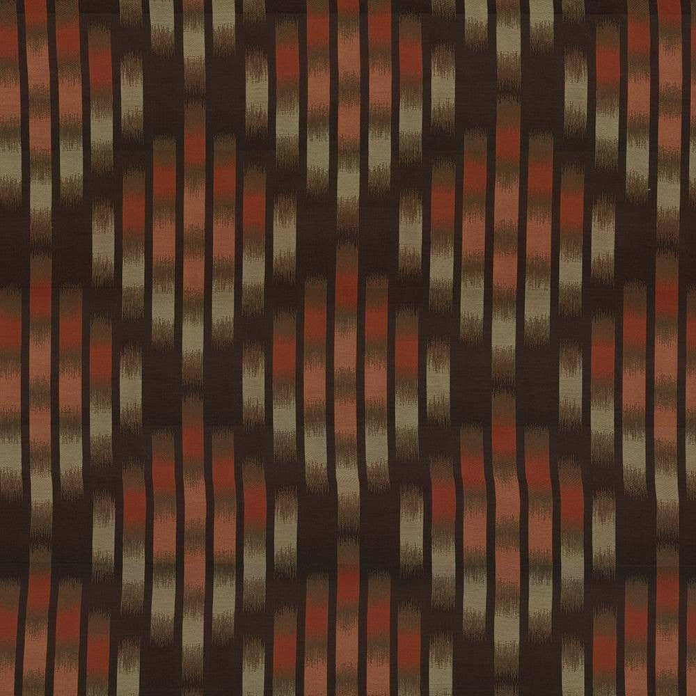 Dewberry Ikat Chocolate by Kasmir Fabric 1418 100% Polyester CHINA 36,000 Wyzenbeek Double Rubs H: 15 inches, V:14 7/8 inches 60 - Fabric Carolina - Kasmir