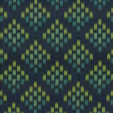 Dewberry Ikat Navy by Kasmir Fabric 1419 100% Polyester CHINA 36,000 Wyzenbeek Double Rubs H: 15 inches, V: 14 7/8 inches 60 - Fabric Carolina - Kasmir