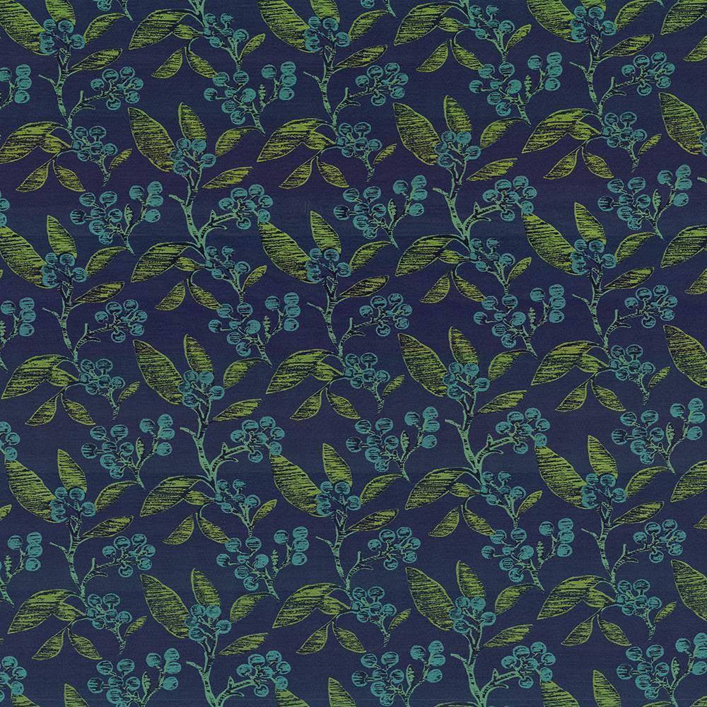 Dewberry Navy by Kasmir Fabric 1419 100% Polyamide CHINA 15,000 Wyzenbeek Double Rubs H: 15 inches, V:13 4/8 inches 60 - Fabric Carolina - Kasmir