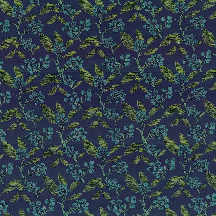 Dewberry Navy by Kasmir Fabric 1419 100% Polyamide CHINA 15,000 Wyzenbeek Double Rubs H: 15 inches, V:13 4/8 inches 60 - Fabric Carolina - Kasmir