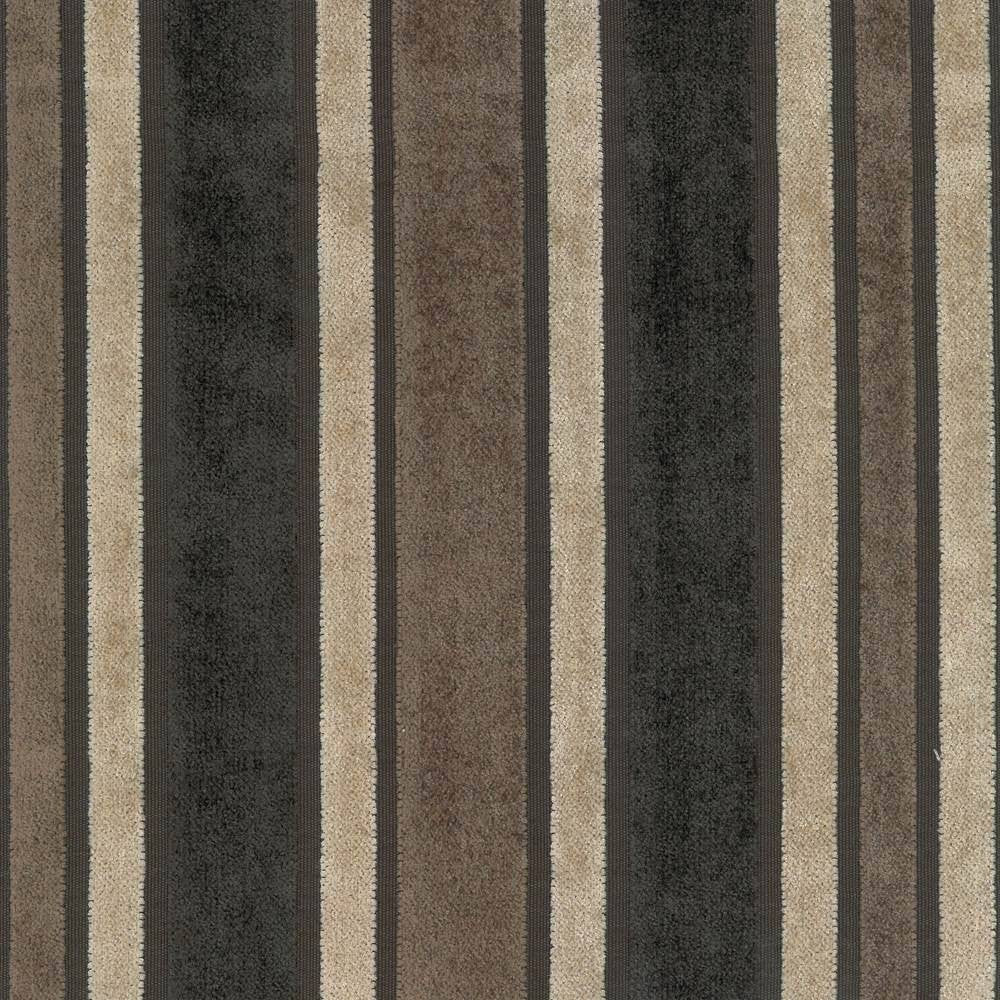 Dexter Stripe Driftwood by Kasmir Fabric 1407 62% Rayon 38% Polyester CHINA 30,000 Wyzenbeek Double Rubs H: 7 6/8 inches, V:N/A 56 - Fabric Carolina - Kasmir