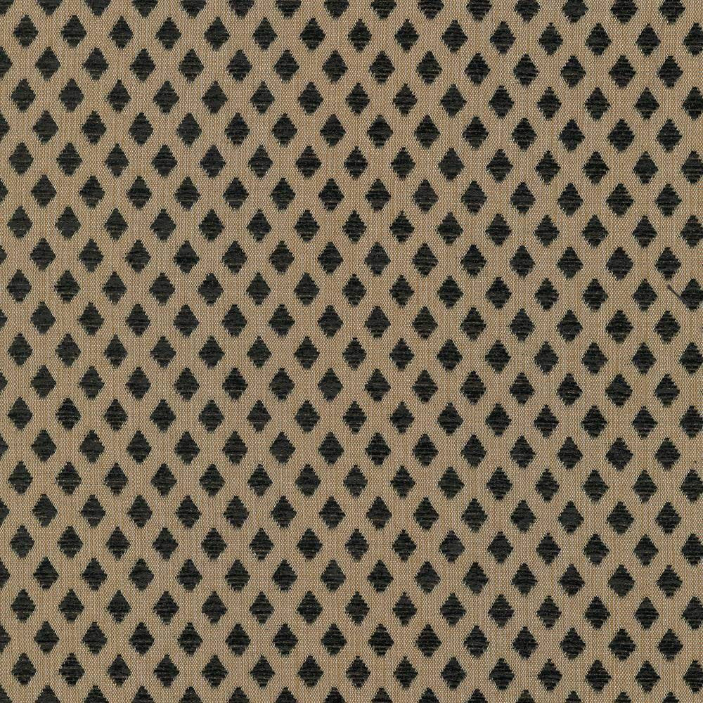 Diamond Broker Black by Kasmir Fabric 5068 100% Polyester CHINA 25,000 Wyzenbeek Double Rubs H: 6/8 inches, V:1 4/8 inches 56 - 59 - Fabric Carolina - Kasmir