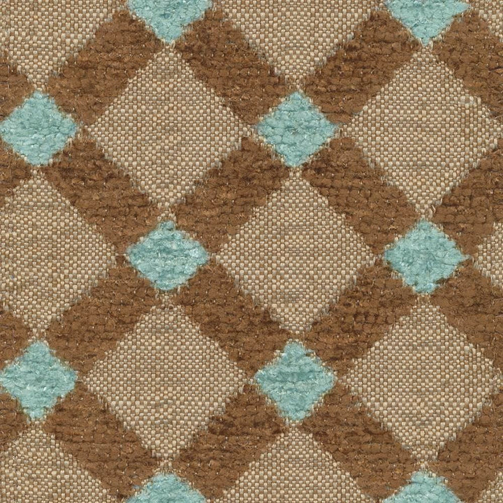 Diamond Trellis Teal by Kasmir Fabric 1390 73% Rayon
27% Polyester
 CHINA </p><p>Repeat: Horizontal: 2 4/8 inches and Vertical: 2 4/8 inches 57 - Fabric Carolina -