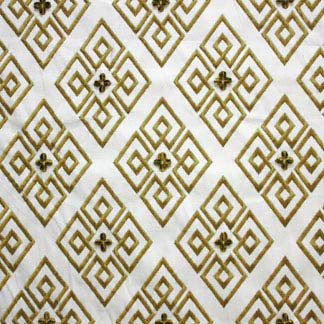 Diamond Inlay Bronze 1154911006 by Carole Fabric Exclusive Exotic Gems 100% Cotton China H: 6"V, 8"H  54" Minimum (See sample for specifics) - Fabric Carolina - Carole Exclusive