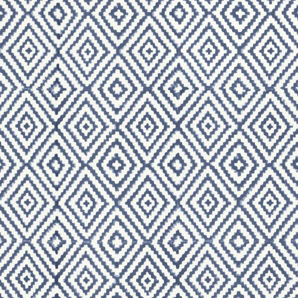 Diamond Steps Lapis by Kasmir Fabric 5125 90% Cotton
10% Linen
 INDIA </p><p>Repeat: Horizontal: 3 4/8 inches and Vertical: 4 2/8 inches 54 - Fabric Carolina -