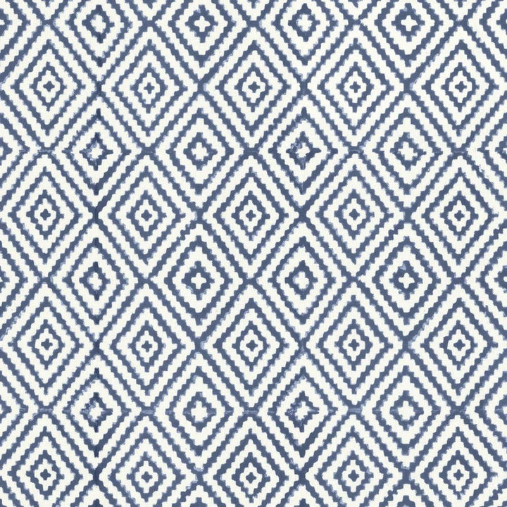 Diamond Steps Lapis by Kasmir Fabric 5125 90% Cotton
10% Linen
 INDIA </p><p>Repeat: Horizontal: 3 4/8 inches and Vertical: 4 2/8 inches 54 - Fabric Carolina -
