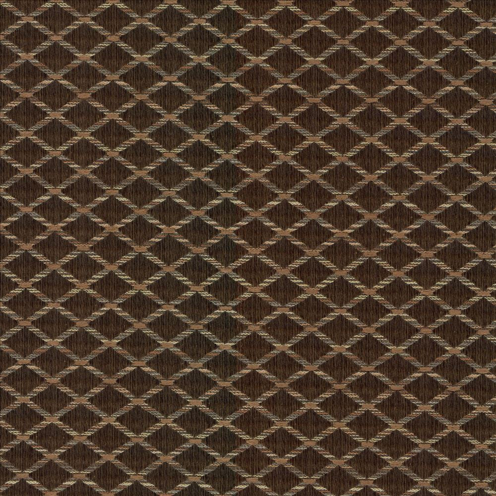 Diamonside Chocolate  by Kasmir Fabric See sample 55% Polyester
45% Rayon
 CHINA 25,000 Wyzenbeek Double Rubs </p><p>Repeat: Horizontal: 1 2/8 inches and Vertical: 4/8 inches 55  - Fabric Carolina -